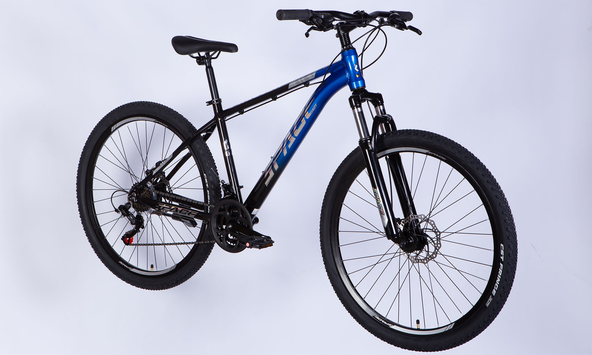 Велосипед SPACE PHAETON DD FR 27.5", розмір M, рама-17", рік 2026, чорно-синій 2 Велосипед SPACE PHAETON DD FR 27.5", розмір M, рама-17", рік 2026, чорно-синій 2