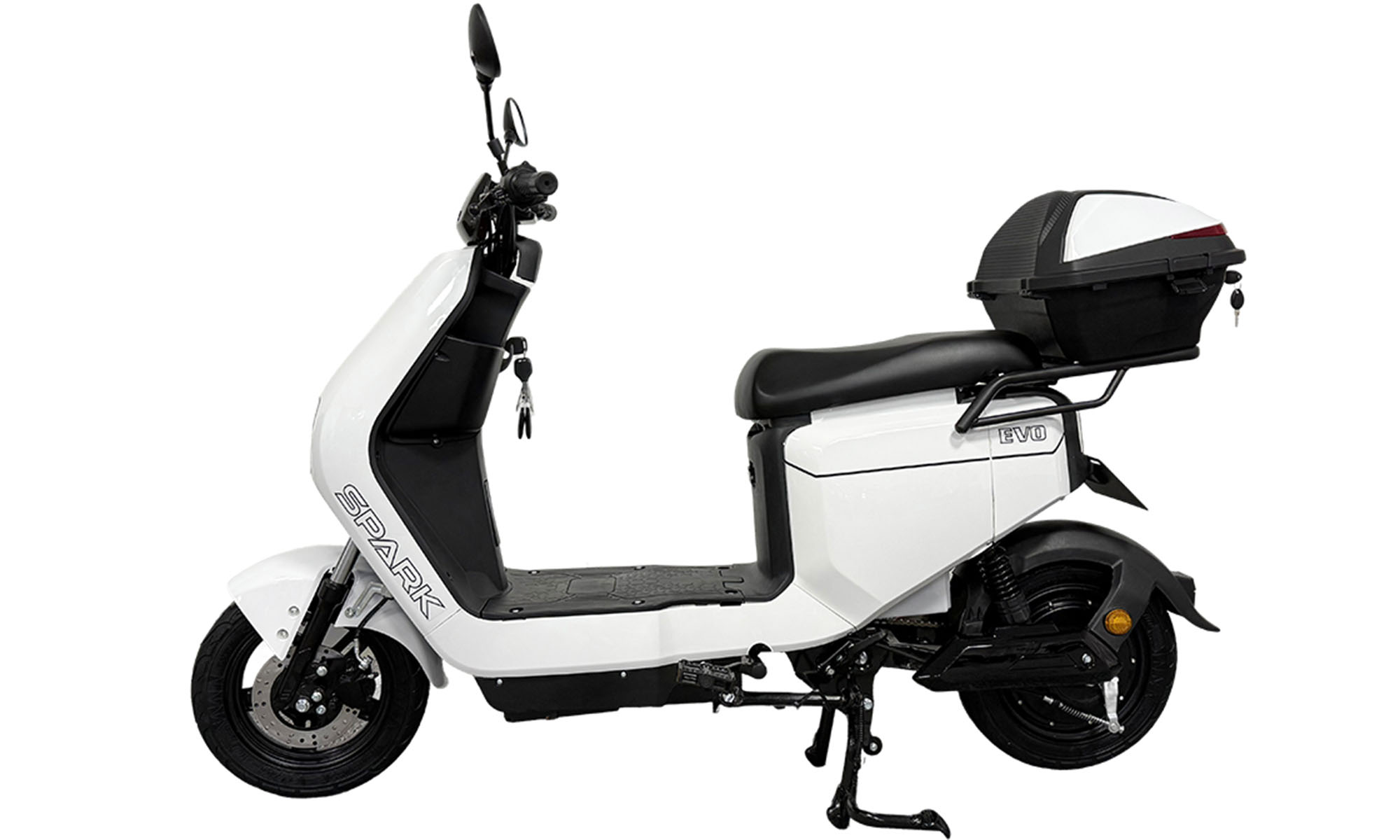 Велосипед с электромотором SPARK EVO 10", рама 14", 60V/1200W/25Ah, год 2026, белый Велосипед с электромотором SPARK EVO 10", рама 14", 60V/1200W/25Ah, год 2026, белый