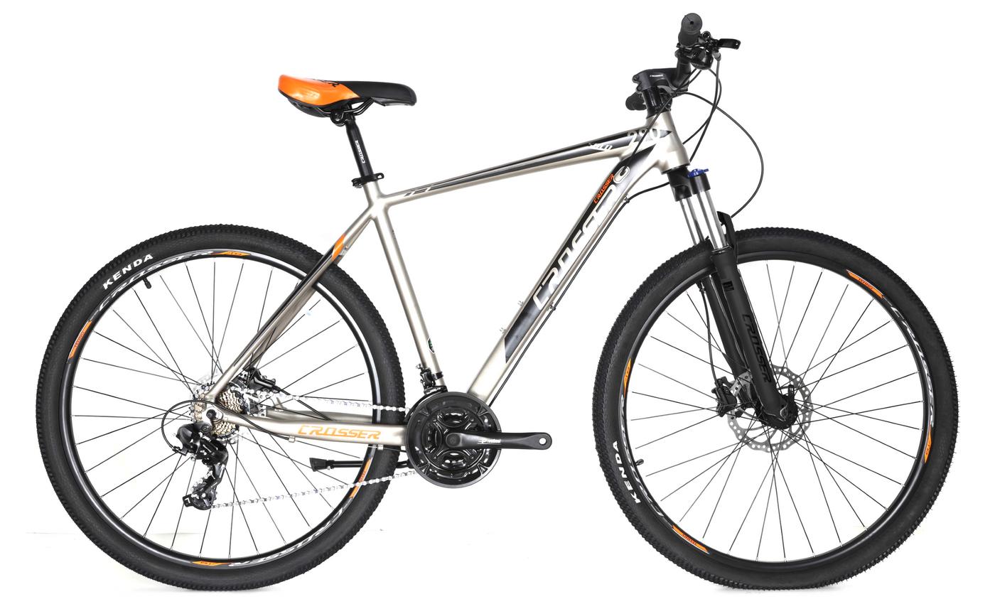 Фотография Велосипед Crosser Solo 3х8 29" размер XL рама 21 2023 Серо-оранжевый