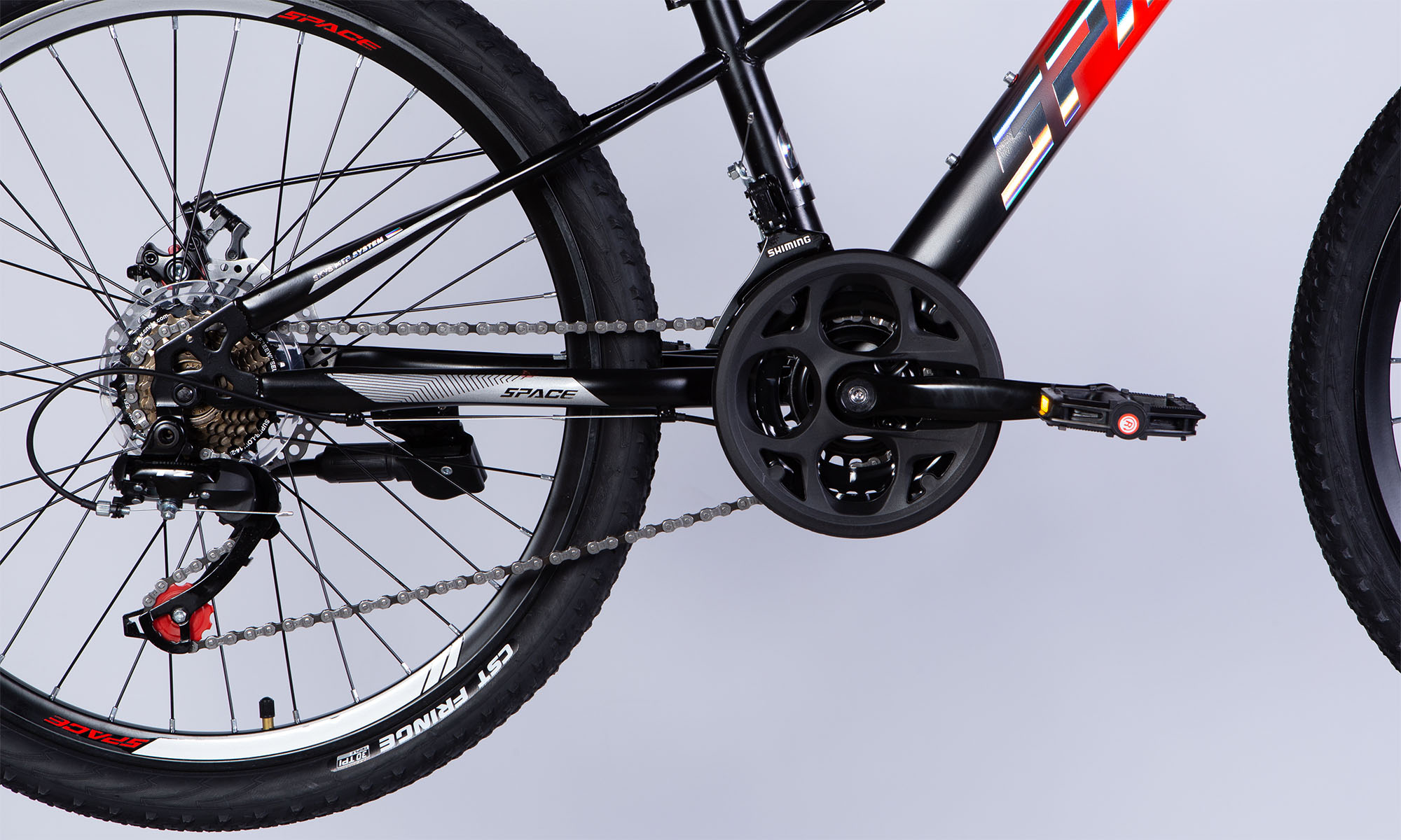 Велосипед SPACE MARS 24" розмір XXS, рама 11", 2025, червоно-чорний 5 Велосипед SPACE MARS 24" розмір XXS, рама 11", 2025, червоно-чорний 5