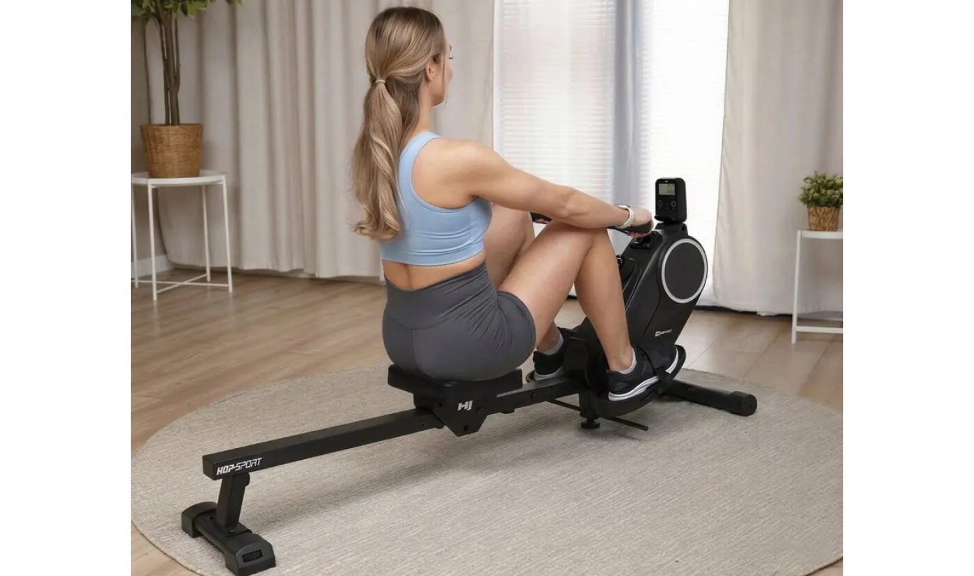 Гребной тренажер Hop-Sport HS-055R Creek магнитный черный 10 Гребной тренажер Hop-Sport HS-055R Creek магнитный черный 10