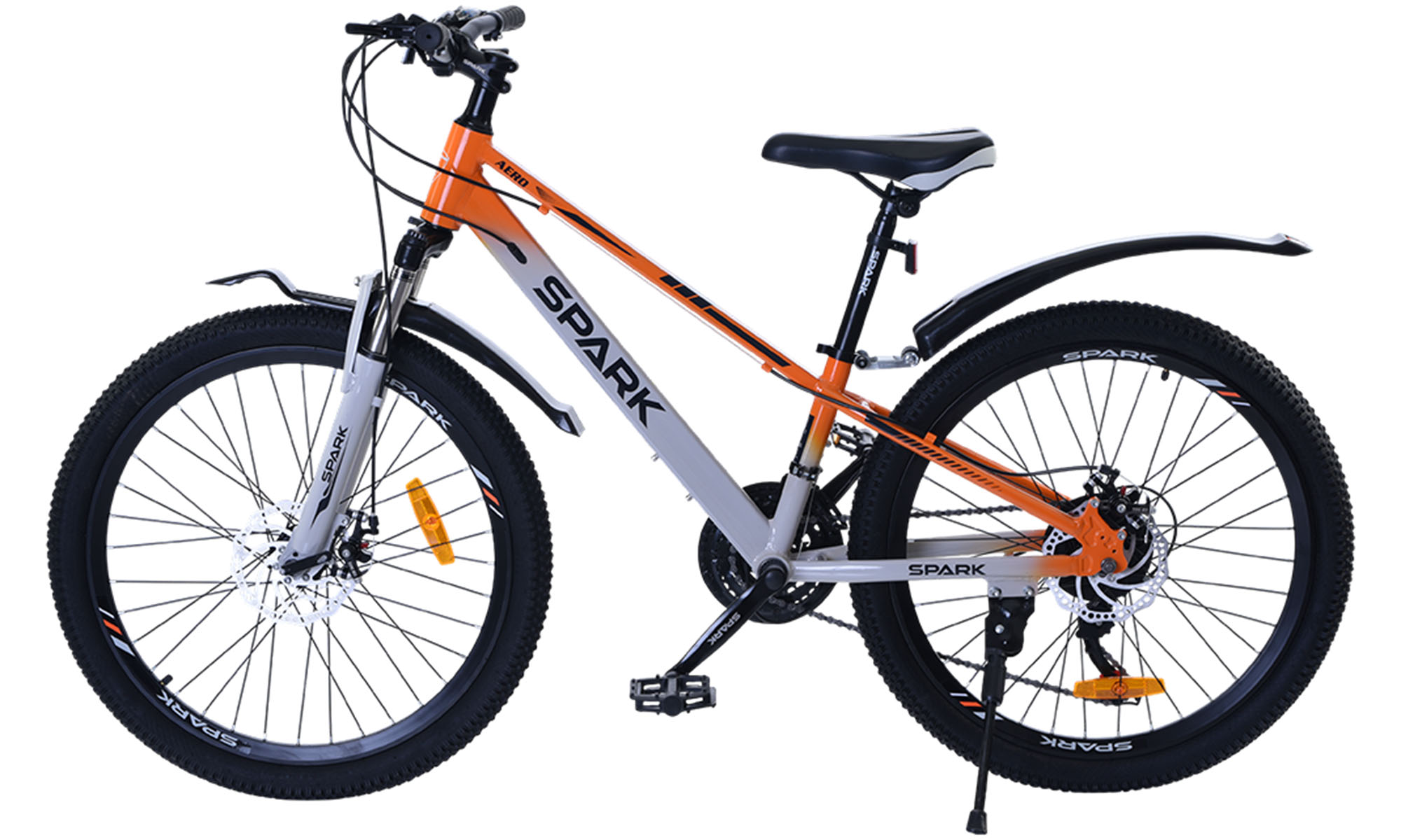 Велосипед SPARK AERO 24", розмір XXS, рама 11", рік 2026, помаранчевий з сірим 2 Велосипед SPARK AERO 24", розмір XXS, рама 11", рік 2026, помаранчевий з сірим 2