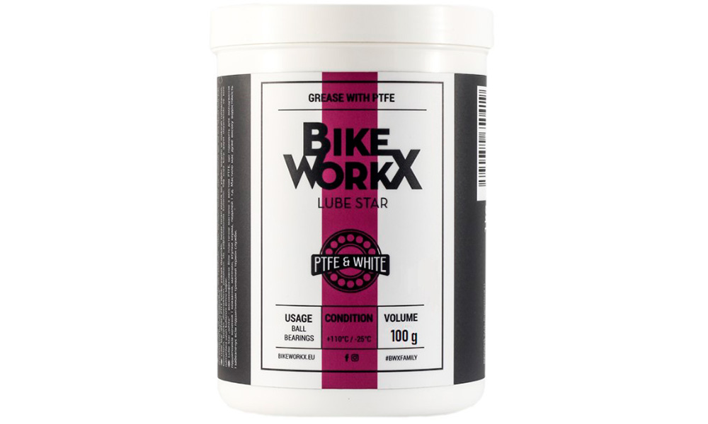Фотографія Густе мастило BikeWorkX Lube Star White банку 1 кг