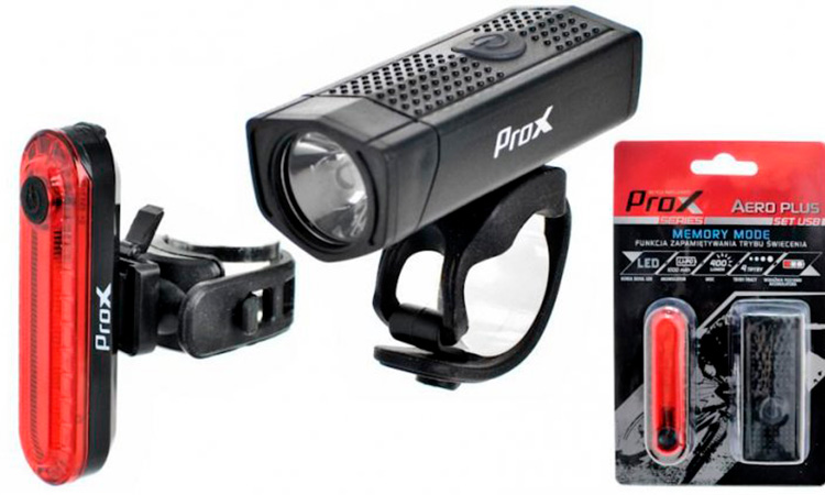 Фотографія Комплект світла ProX Aero Plus Set 400Lm USB