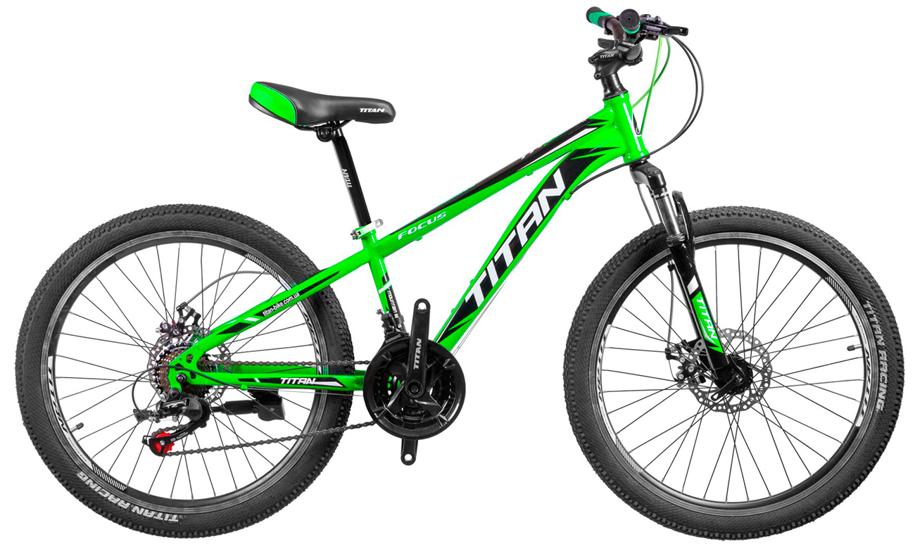 Фотография Велосипед Titan Focus 24" (2020) 2020 Зелено-черный 