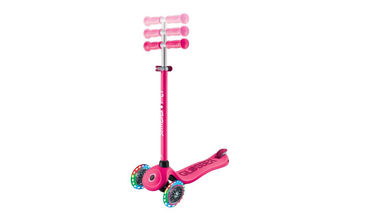 Самокат GLOBBER GO UP SPORTY з колісами, що світяться, пурпурно-рожевий, 1+ 4