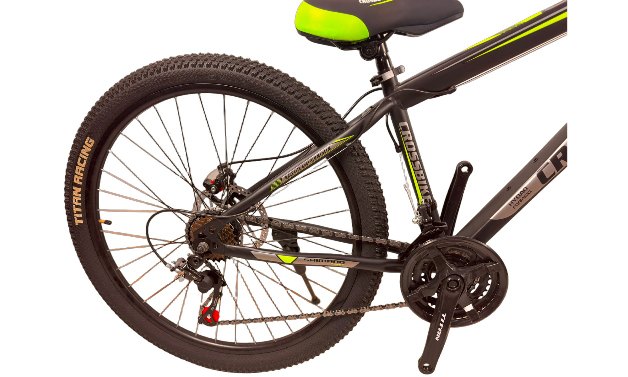 Велосипед CrossBike Storm 29", размер S, рама 15", год 2022, Чёрный-Зеленый 2