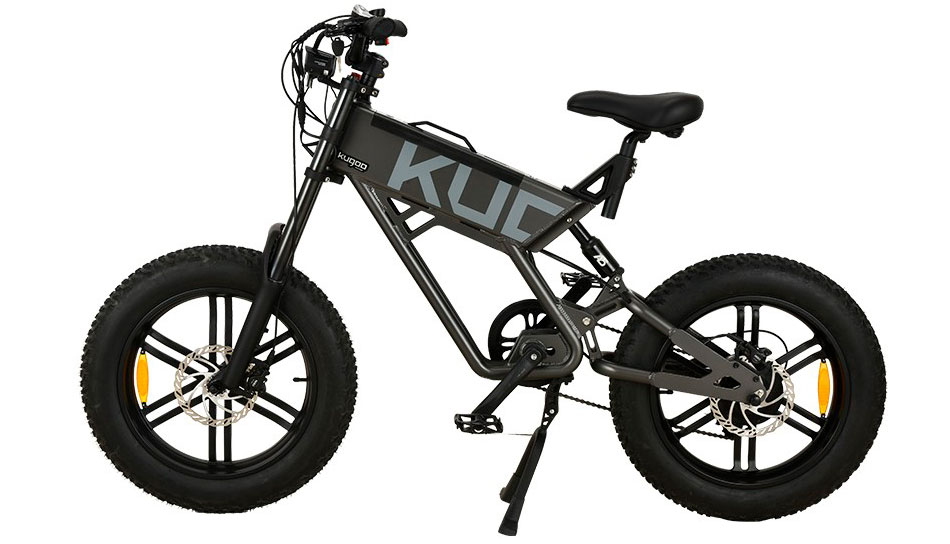 Электровелосипед фетбайк KUGOO T-01, (500 Вт; 13 Ah; 48 В) 20х4", серый 10