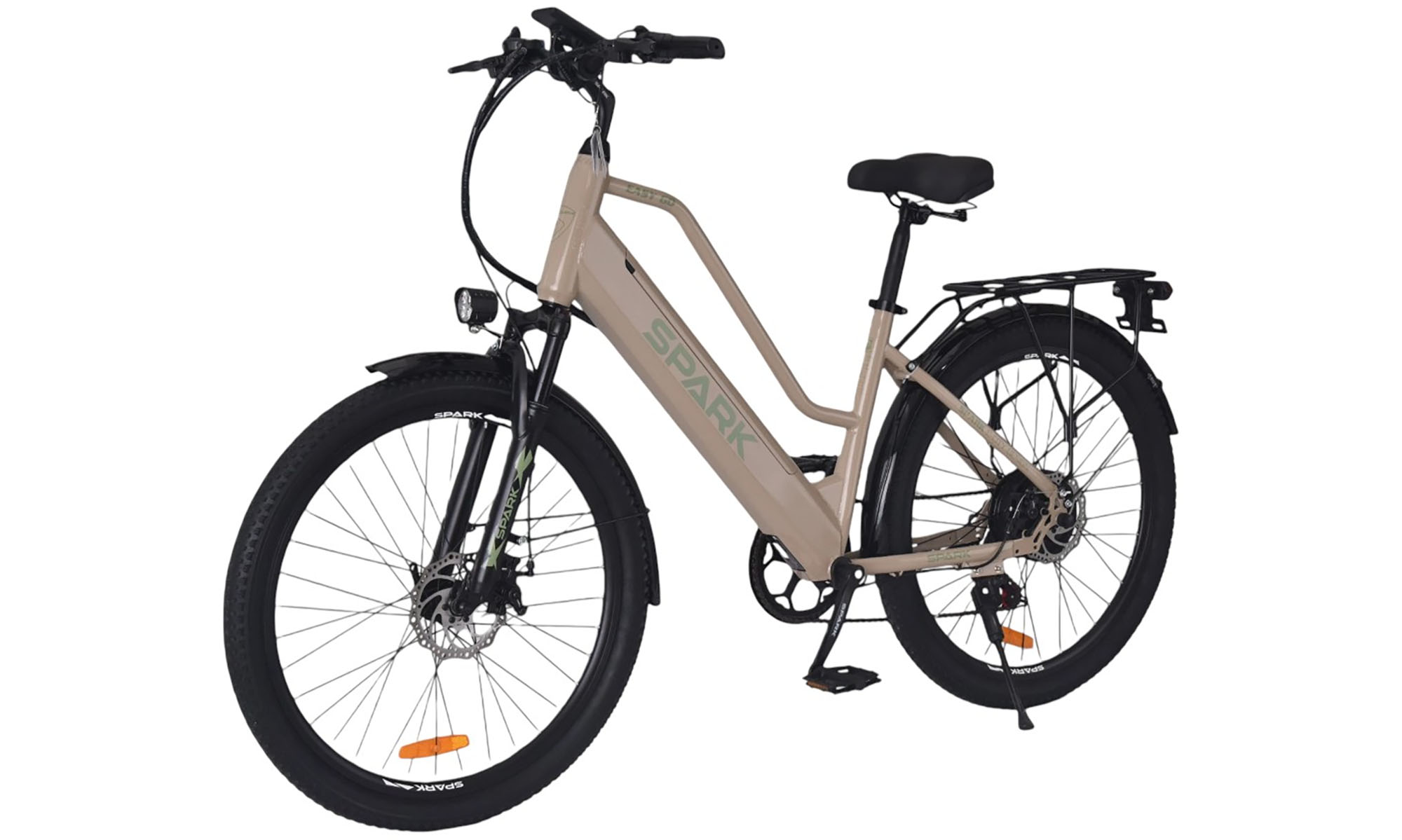 Велосипед з електромотором SPARK E-CITY EASY GO 26", розмір M, рама 17", 48V/500W/12,5Ah, рік 2026, бежевий 4