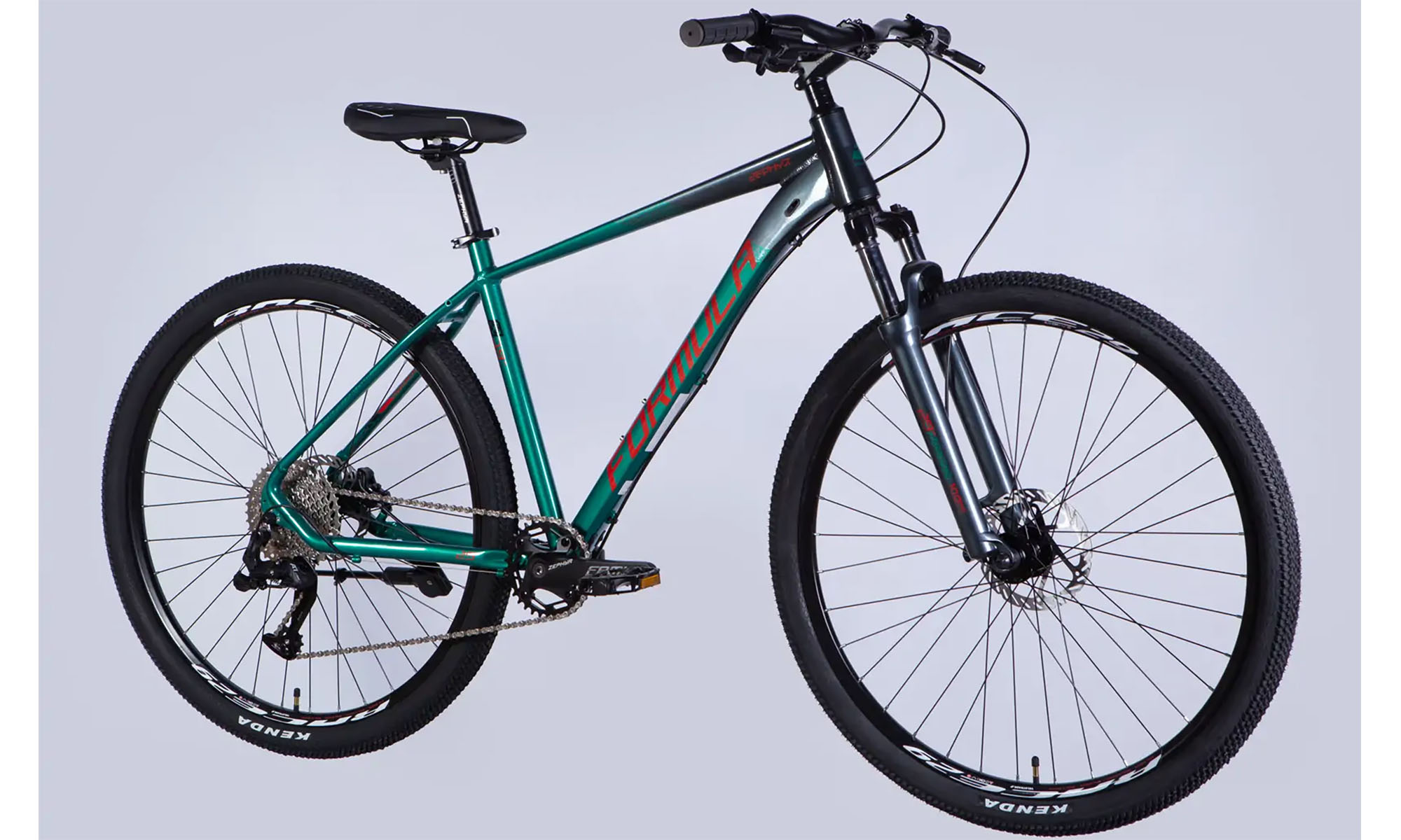 Велосипед Formula ZEPHYR 1.0 HDD 29", розмір L рама-19", рік 2026, темно-сріблястий з зеленим 2 Велосипед Formula ZEPHYR 1.0 HDD 29", розмір L рама-19", рік 2026, темно-сріблястий з зеленим 2