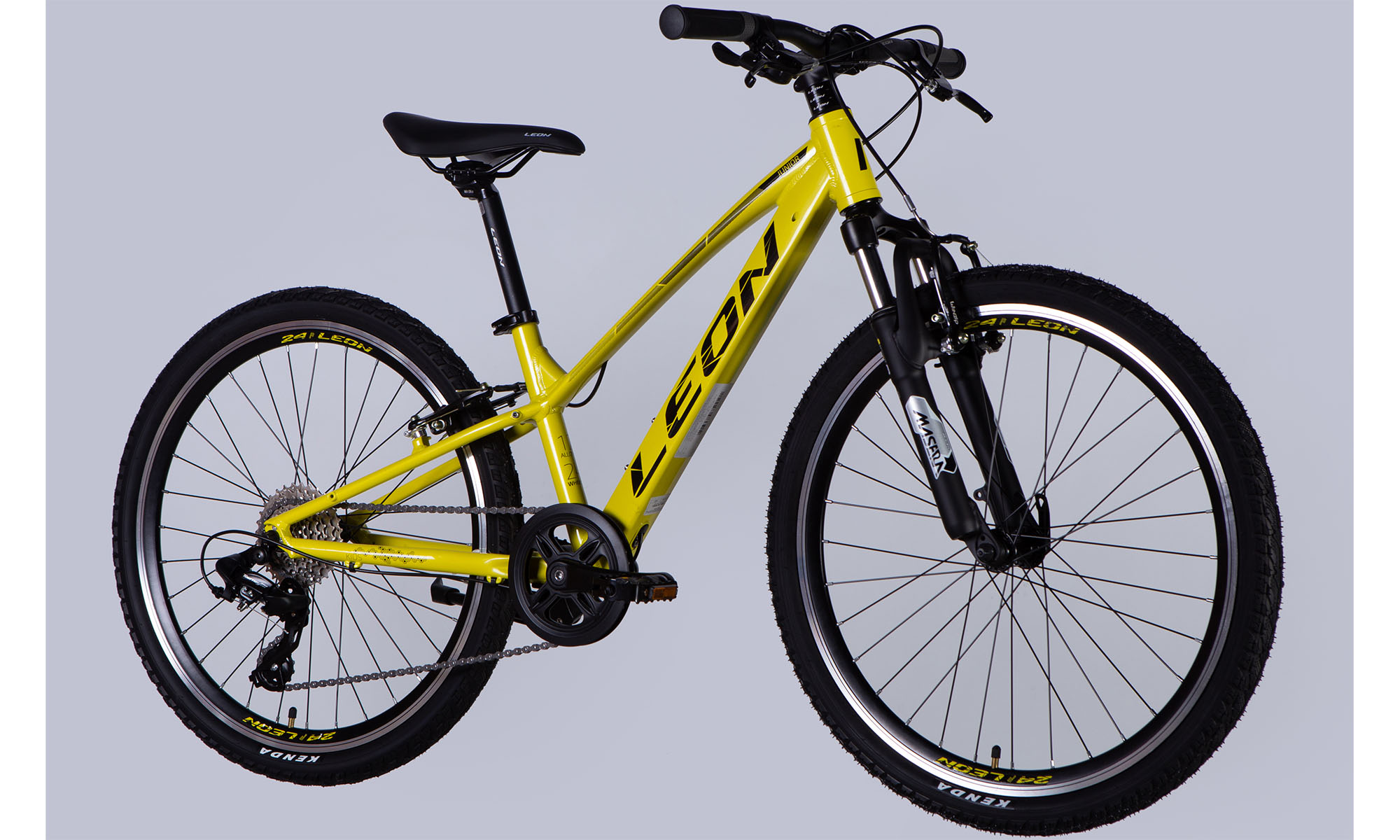 Велосипед Leon JUNIOR AM Vbr CS 24", розмір XXS, рама 12", рік 2025, жовтий з чорним 2025 3