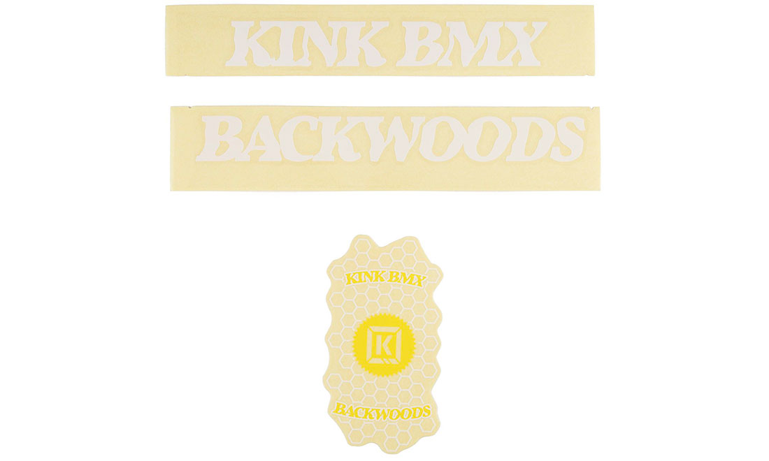 Набор наклеек на раму KINK BMX Backwoods Decal Kit белые