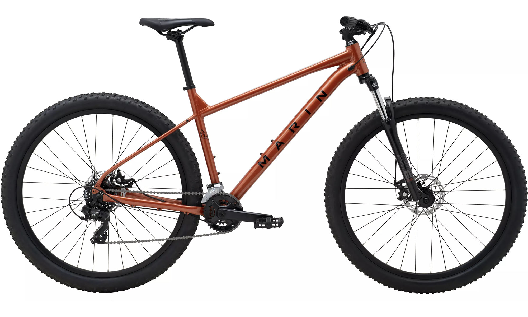 Велосипед Marin BOLINAS RIDGE 1 27,5", размер S, год 2026, оранжевый с черным Велосипед Marin BOLINAS RIDGE 1 27,5", размер S, год 2026, оранжевый с черным