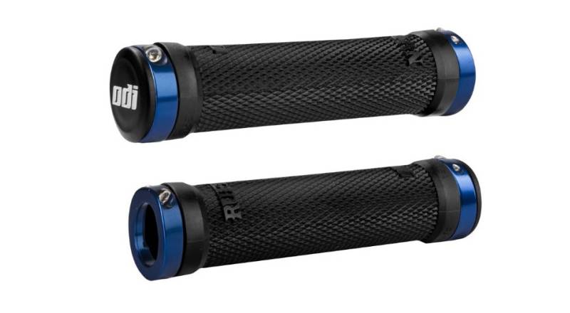 Гріпси ODI Ruffian MTB Lock-On Bonus Pack сині з чорними замками Гріпси ODI Ruffian MTB Lock-On Bonus Pack сині з чорними замками