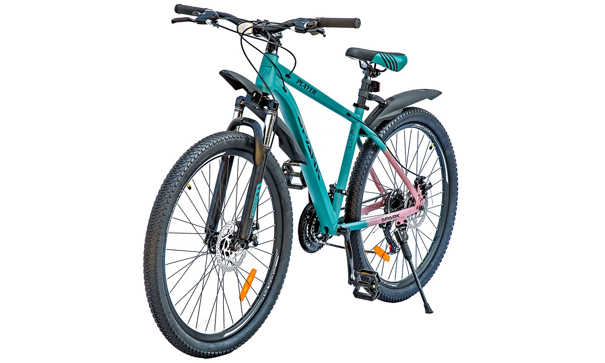 Велосипед SPARK PLAYER 27,5", размер M, рама - 17", год 2025, бирюзово-розовый 4
