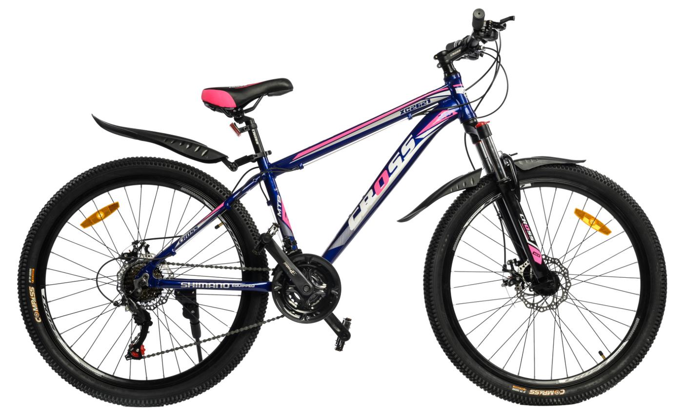 Фотографія Велосипед Cross XC2621 26" розмір М рама 17 2022 Блакитний Рожевий