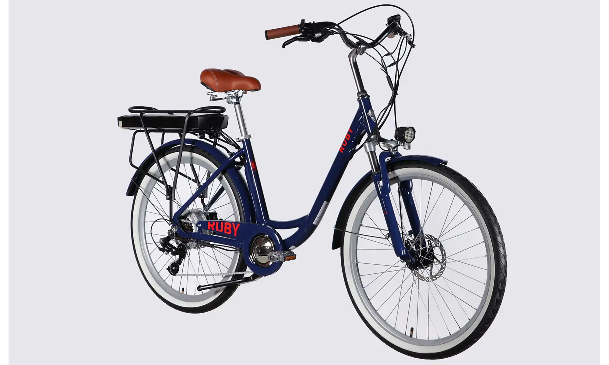 Велосипед с электроприводом Dorozhnik eRUBY DD FR 26", размер M, рама-17", 48B, 15А*ч, 500Вт, год 2026, темно-синий 3