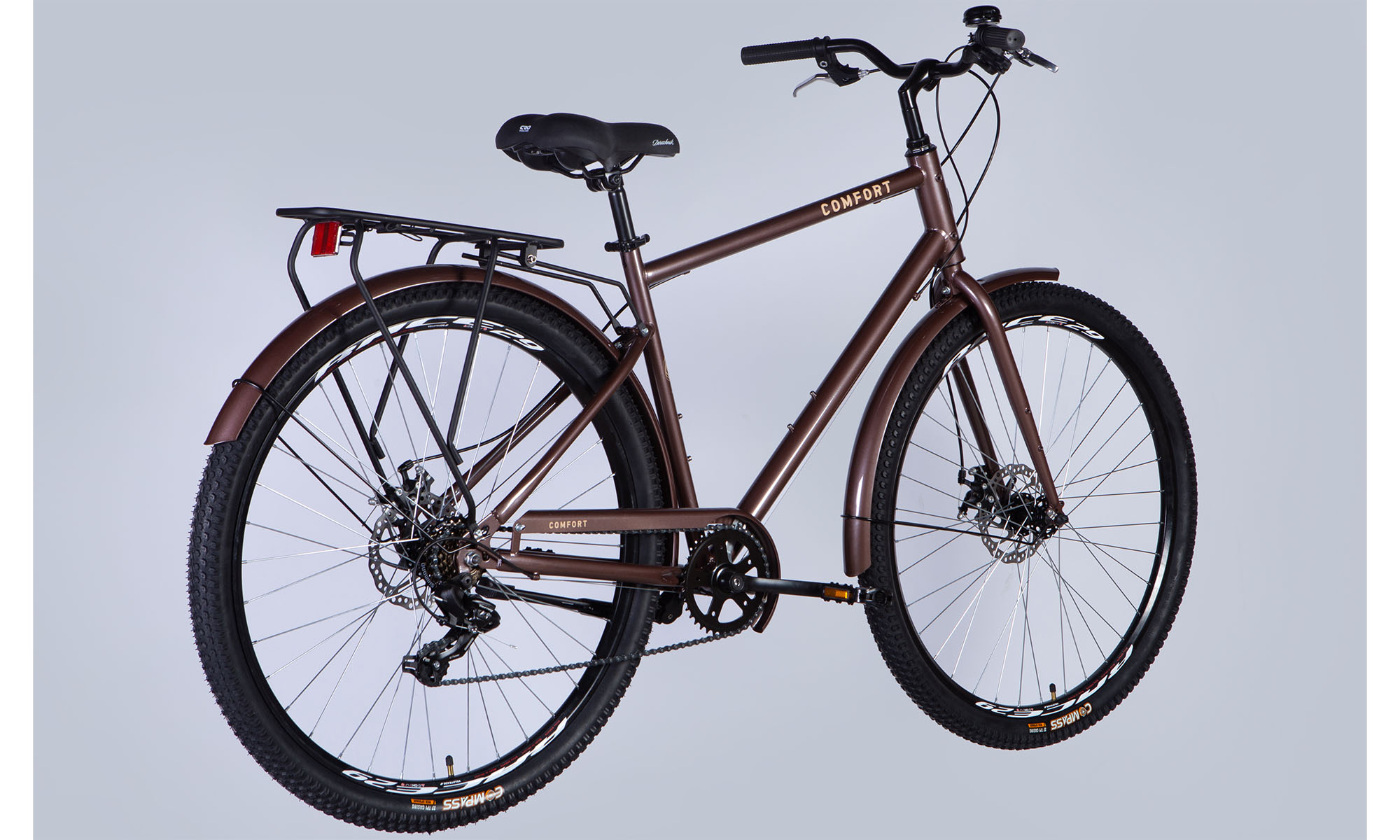 Фотографія Велосипед Dorozhnik COMFORT MALE DD FR 28", размер L, рама-20", 2025, коричневый  2