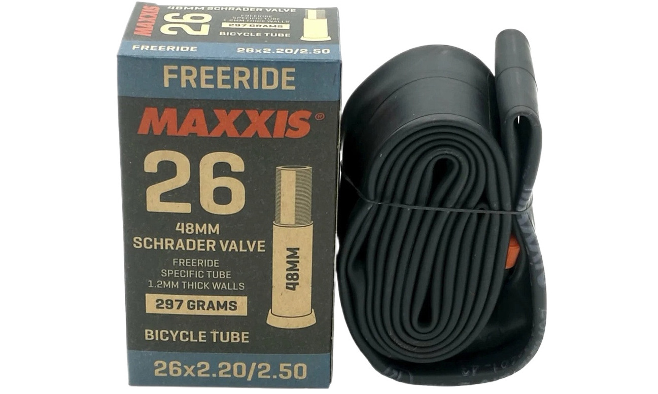 Камера MAXXIS FREERIDE 26X2.2/2.5 Ниппель - Schrader 48мм Камера MAXXIS FREERIDE 26X2.2/2.5 Ниппель - Schrader 48мм
