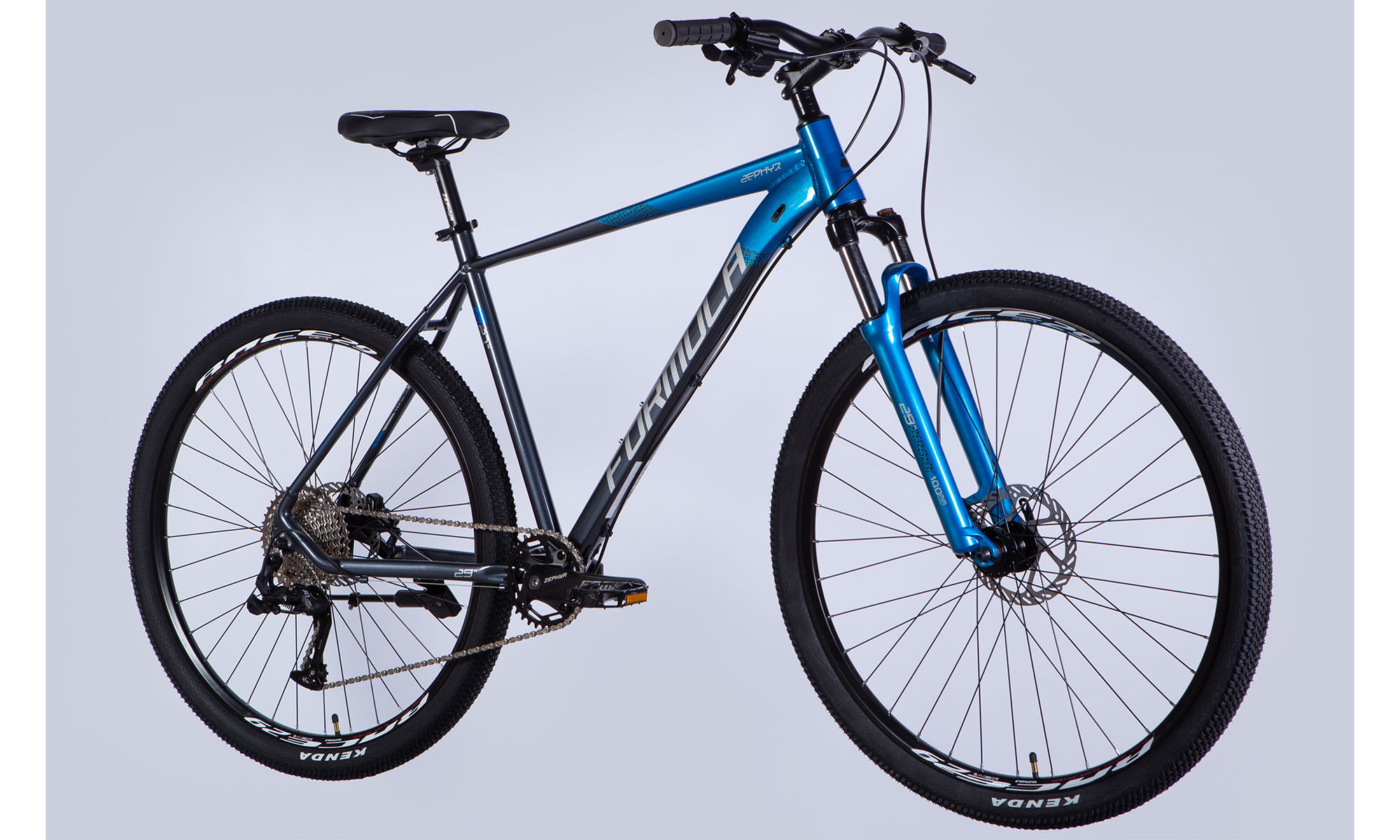 Велосипед Formula ZEPHYR 1.0 HDD 29", размер XL, рама 21", 2025, сине-серый  4