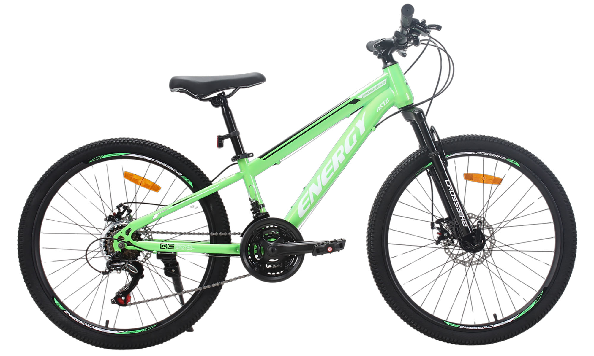 Велосипед CrossBike Energy V2 26", розмір XS, рама 13", рік 2025, Зелений 