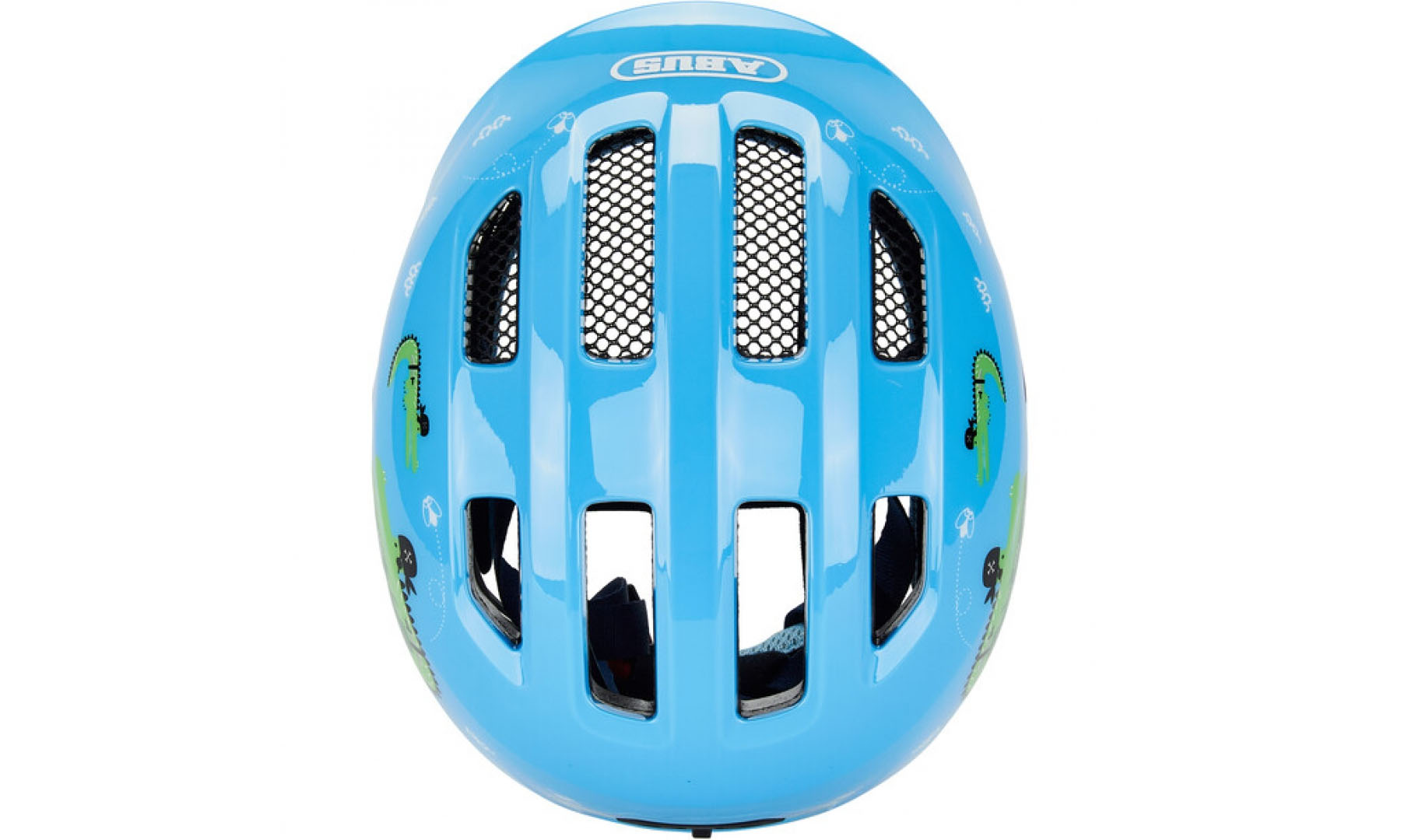 Велошлем детский ABUS SMILEY 3.0 Blue Croco, размер M (50-55 см), синий крокодил 2