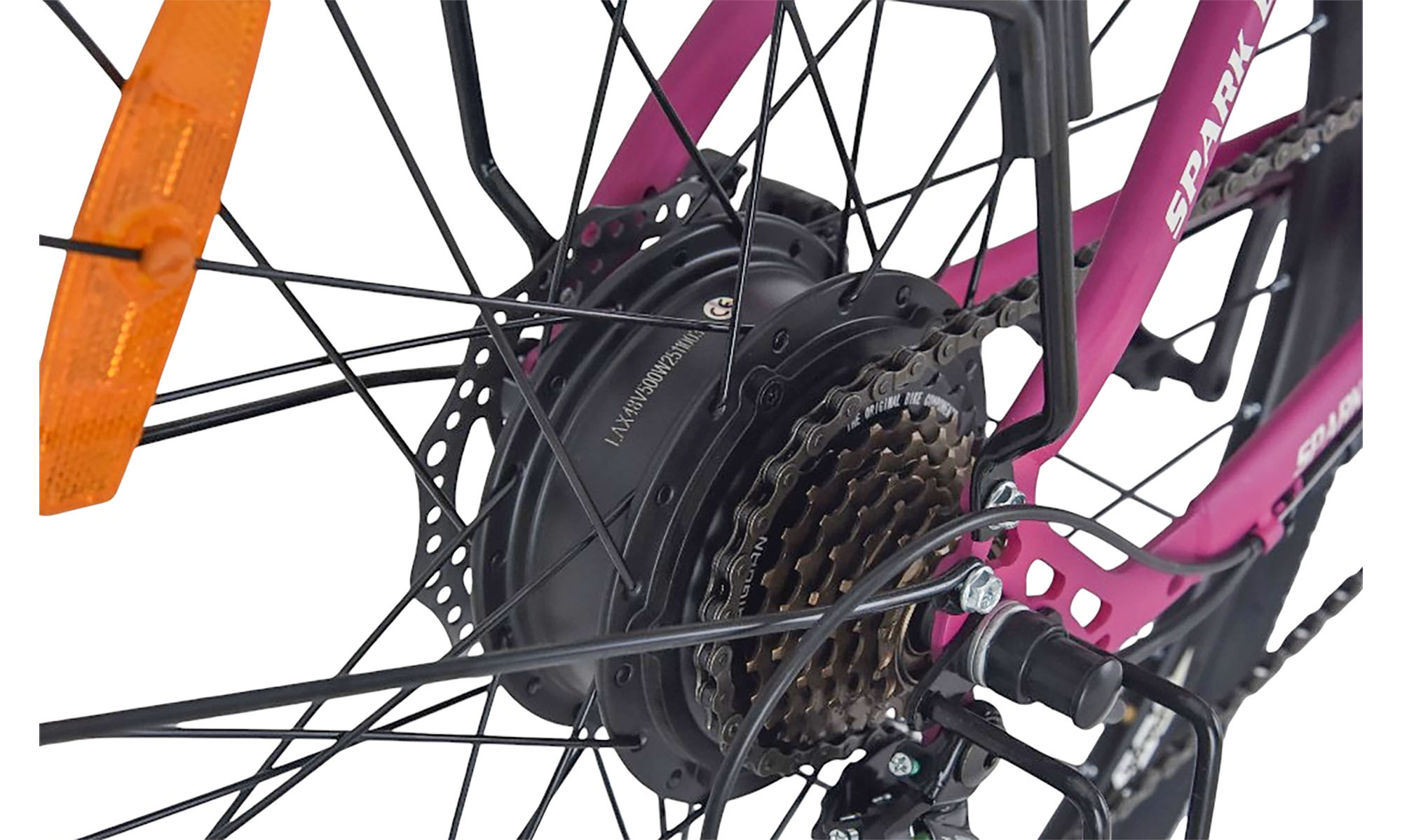 Велосипед с электромотором SPARK E-CITY EASY WAY 28", размер M, рама 18", 48V/500W/12,5Ah, год 2026, фиолетовый 2