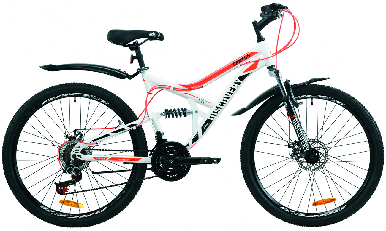 Велосипед Discovery 26" CANYON DD (2020) 2020 Біло-чорний 6