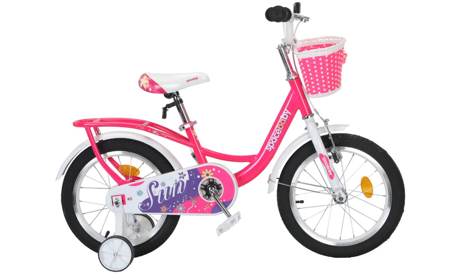 Фотография Велосипед SPACE KID SUN BH 18" рама 10" 2024 Розовый с корзиной