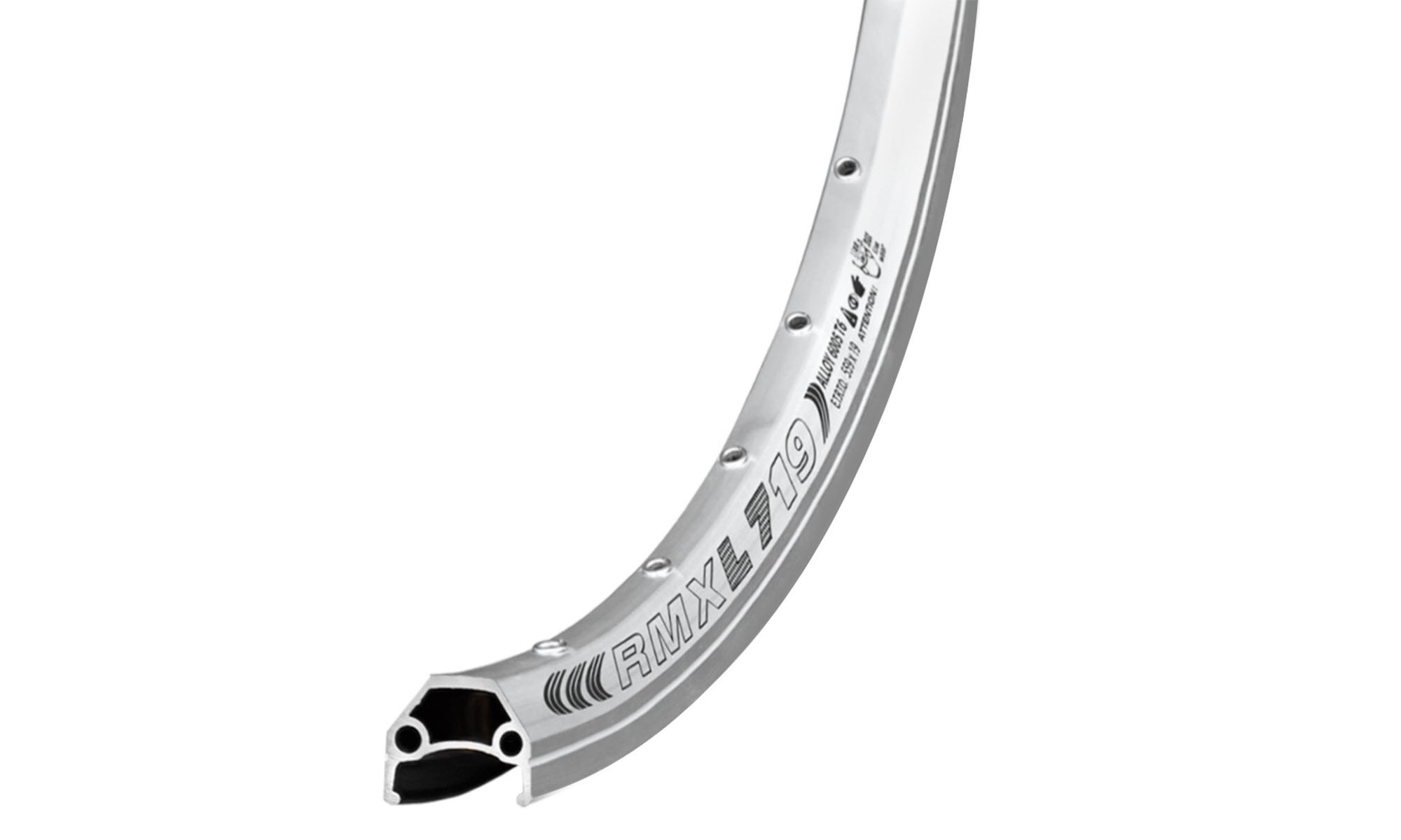 Обод Remerx DRAGON LINE RX 719, 26'', 559x19, 36 отв, AV, пистонированный, серебристый анодированный, V-Br,CNC 