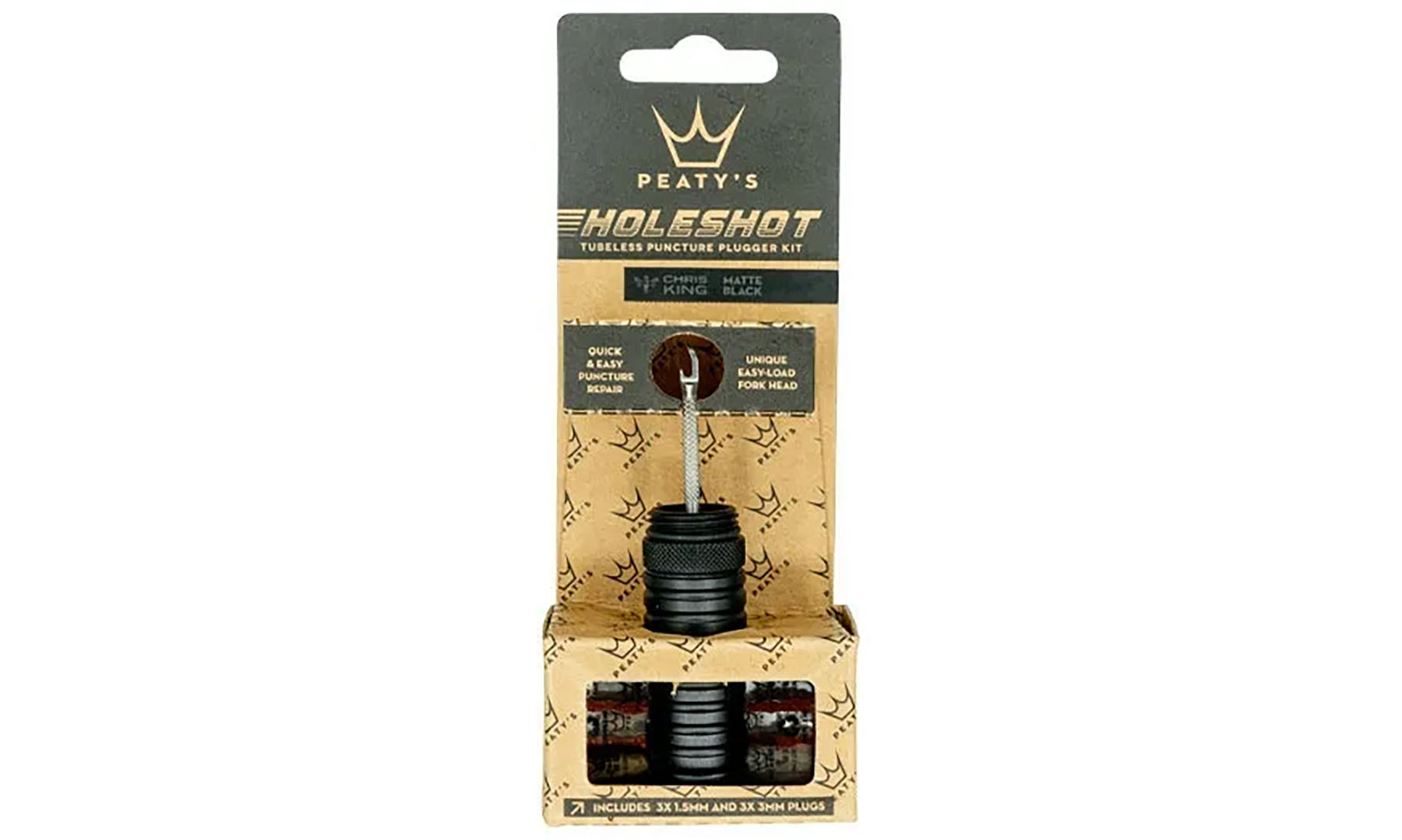 Ремкомплект для бескамерки Peaty's Holeshot Tubeless Puncture Plugger Kit, Black (черный) 2