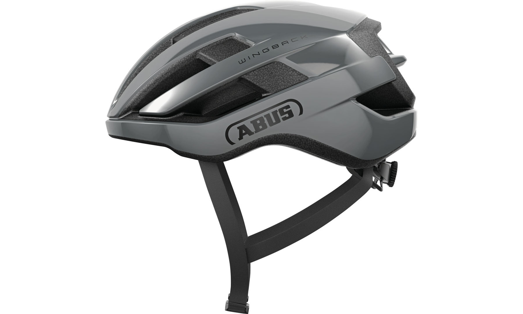 Велошлем спортивный ABUS WINGBACK race grey, размер L (57-61 см), серый 5