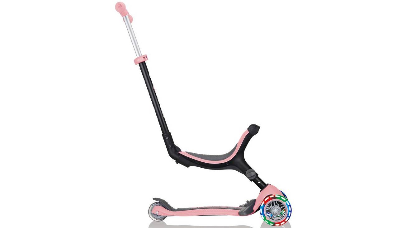 Самокат GLOBBER GO UP FOLDABLE PLUS LIGHTS пастельно-рожевий, 1.5+ 2 Самокат GLOBBER GO UP FOLDABLE PLUS LIGHTS пастельно-рожевий, 1.5+ 2