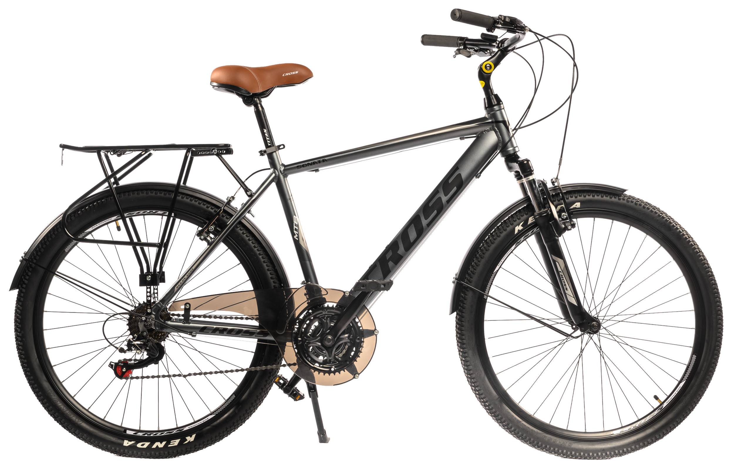 Фотографія Велосипед Cross Sonata 26" розмір L рама 19 2022 Сіро-чорний