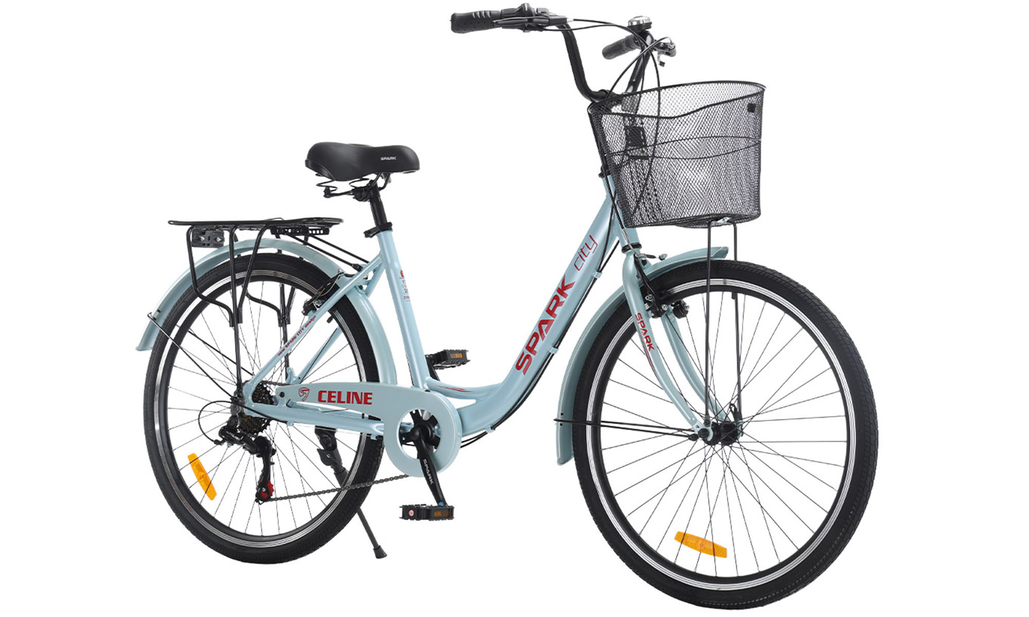 Велосипед SPARK CITY CELINE 26", размер M, рама 17", год 2026, голубой 3 Велосипед SPARK CITY CELINE 26", размер M, рама 17", год 2026, голубой 3