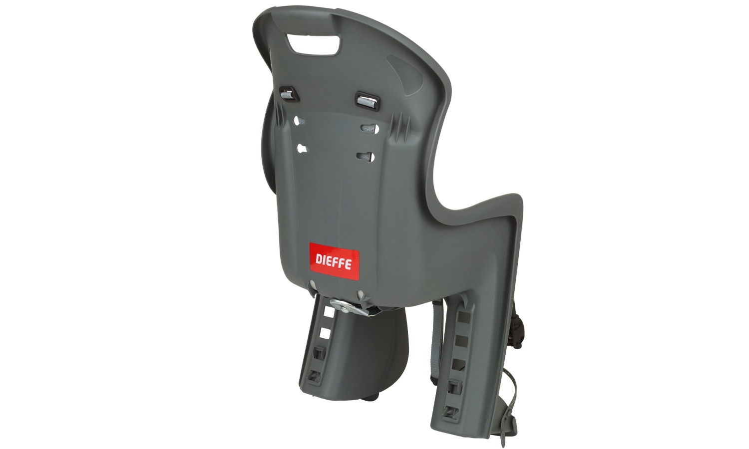 Детское велокресло заднее Dieffe Bikey Cool ELM, на багажник, 22 кг, быстрый монтаж, серо-коричневое 2
