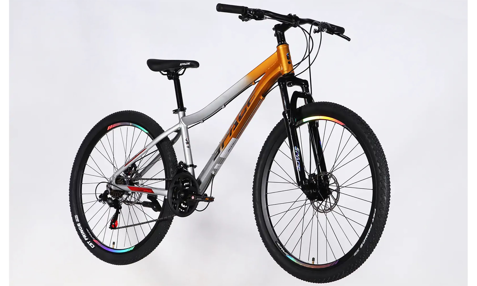 Велосипед SPACE LYRA DD FR, 27.5", размер S, рама 15", год 2026, оранжево-серебристый 5