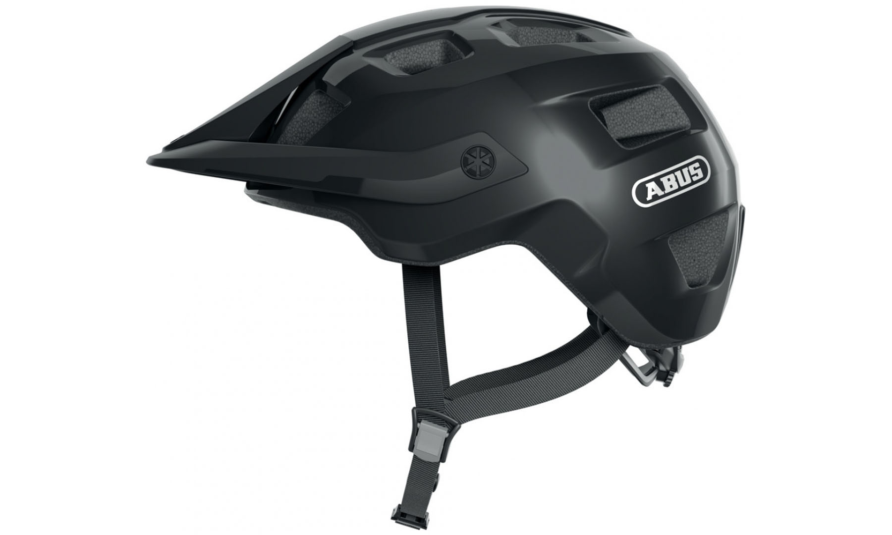 Велошлем спортивный ABUS MOTRIP Shiny Black, размер S (51-55 см), глянцевый черный 