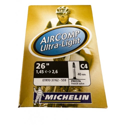 Фотографія Камера Michelin AirComp Ultra-Light 26" 1.45 x 2.6 Presta 40мм