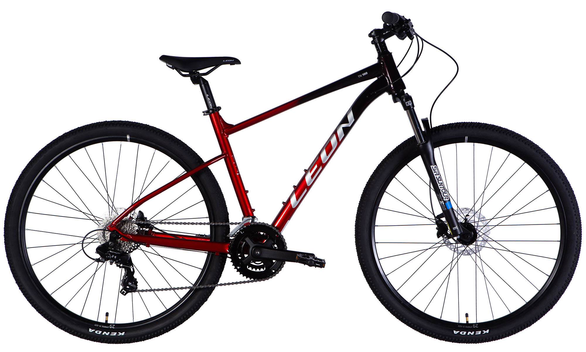 Велосипед Leon TN 100 HDD 29", размер M, рама 17", год 2025, черно-красный 