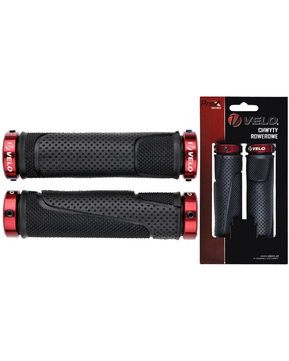 Грипсы ProX VLG-776AD3 129мм Черно-красный 2
