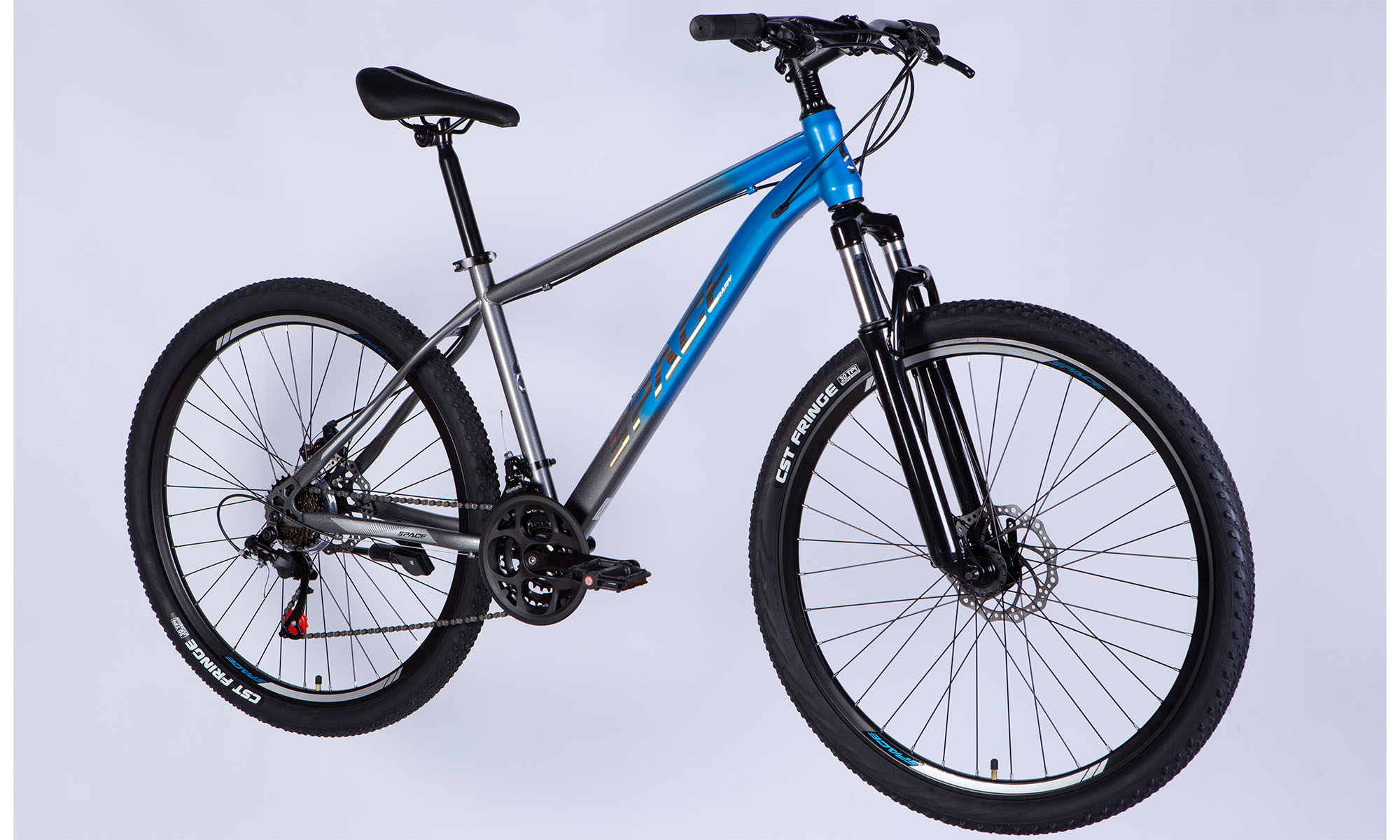 Велосипед SPACE MARS DD FR 27.5", размер M, рама-17", год 2026, сине-серый 2