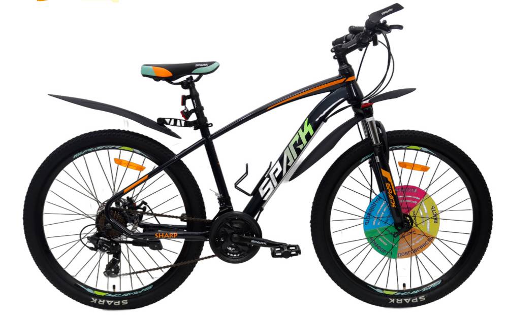 Фотографія Велосипед SPARK SHARP 26" размер S рама 16" 2024 Серо-оранжевый
