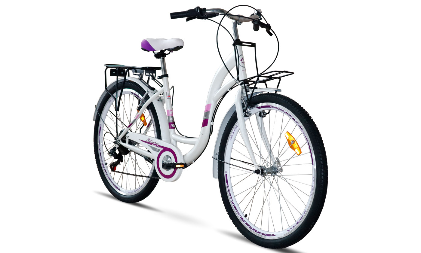 Фотография Велосипед Atlantic Madeira NS 26" размер М рама 17 2022 Бело-розовый 3