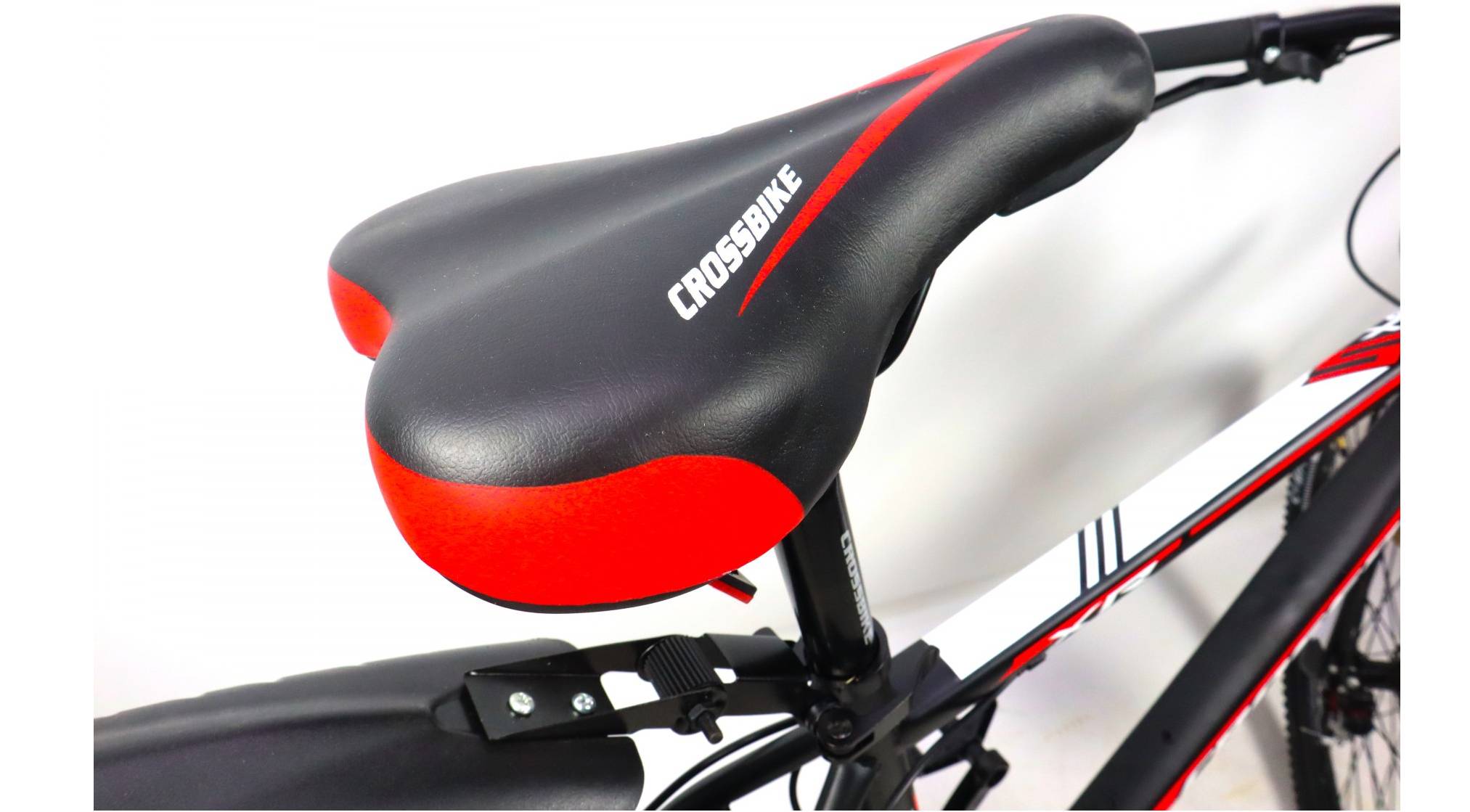 Фотография Велосипед CrossBike Racer 27.5", размер M рама 17" (2023), Черный-Красный 5