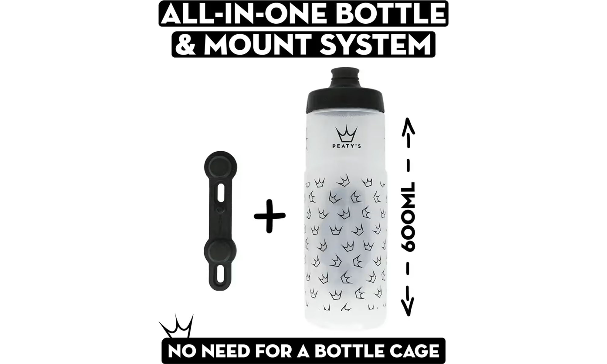 Фляга Peaty's x Fidlock Lockin Bottle, Crown / Smoke, 750ml 5