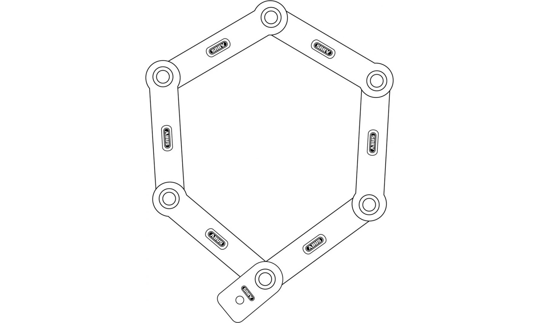 Фотография Замок сегментный ABUS 6000C/90 Bordo черный + крепление SH 8