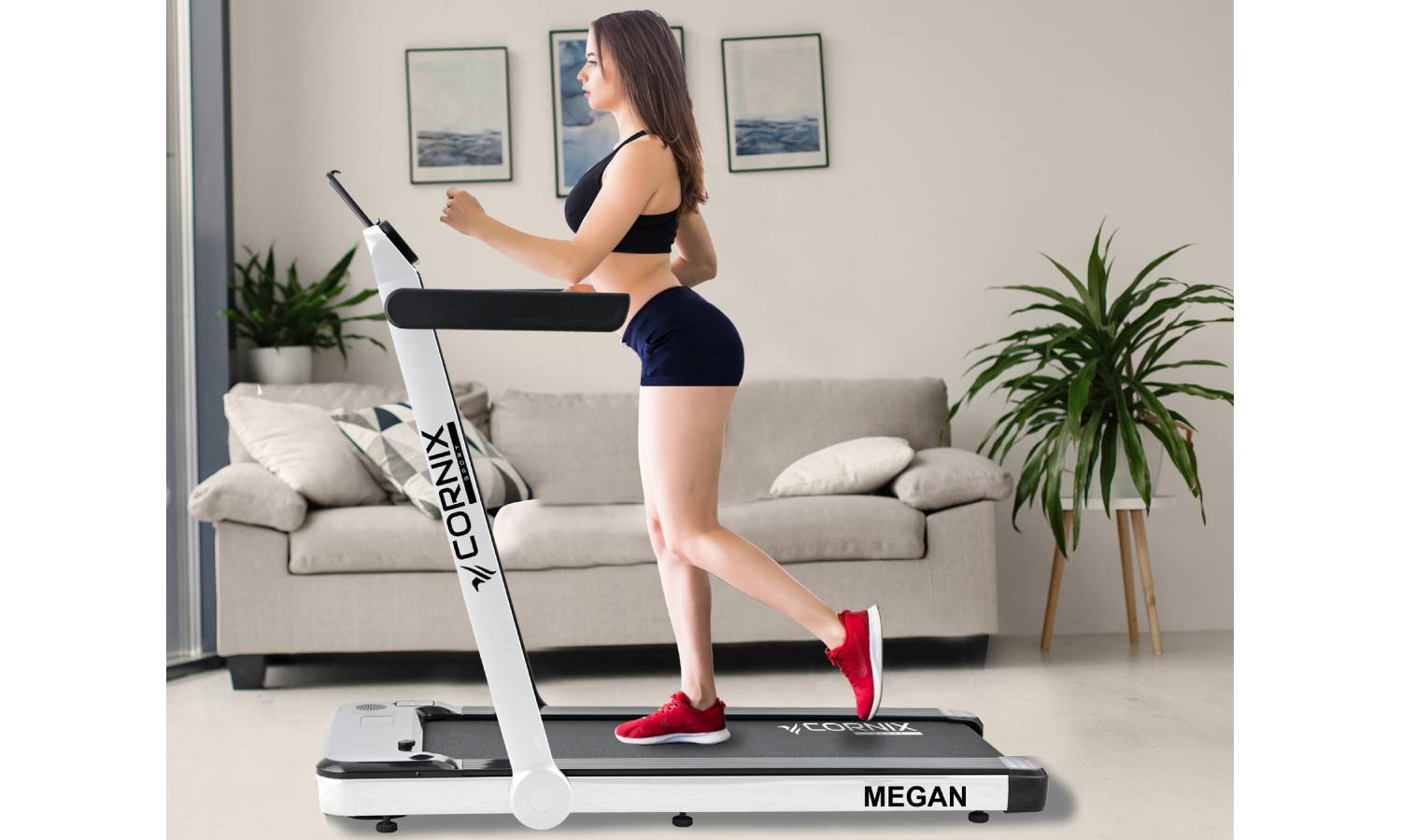 Беговая дорожка Cornix Megan White/Black 5