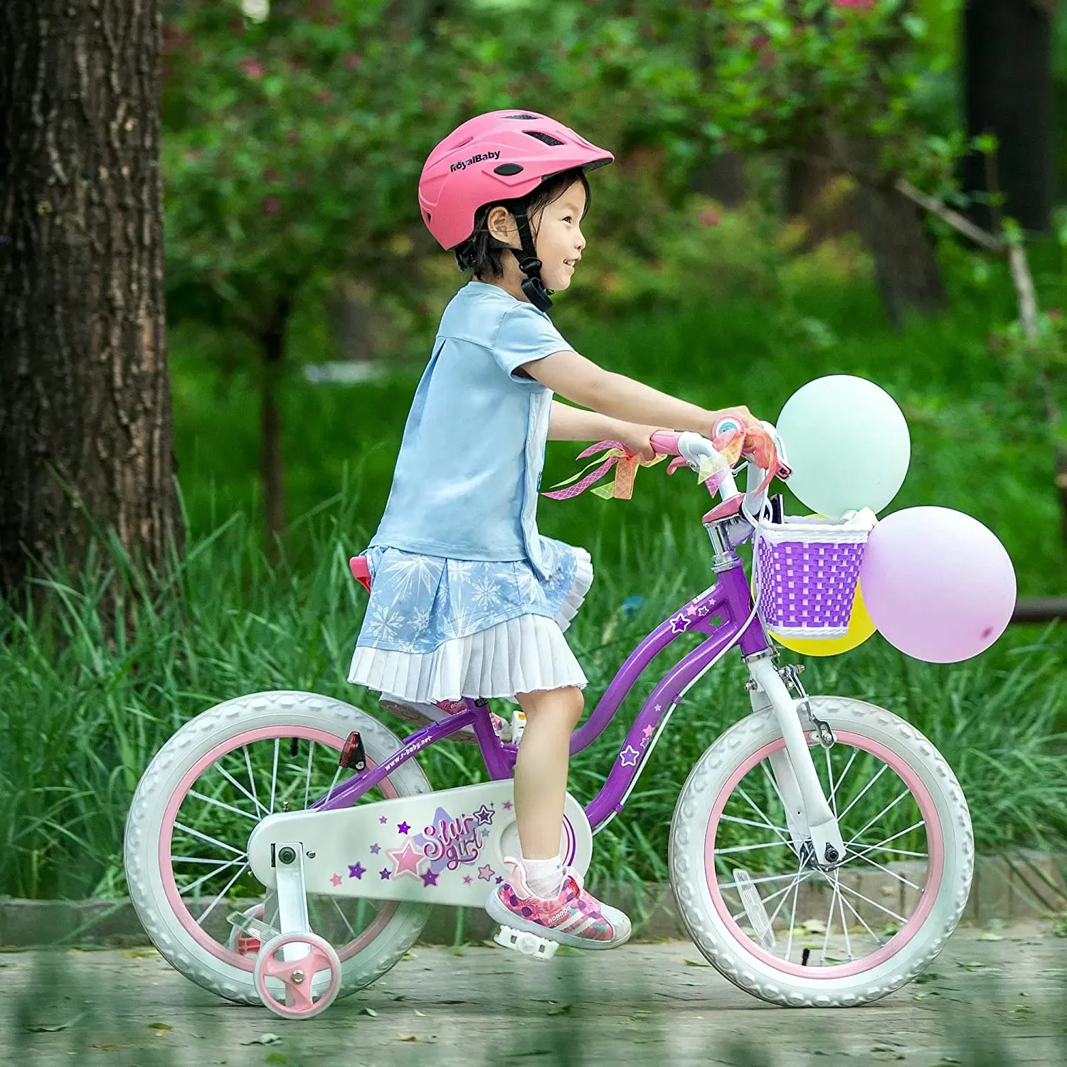 Фотография Велосипед RoyalBaby STAR GIRL 14" (2022) Фиолетовый 3