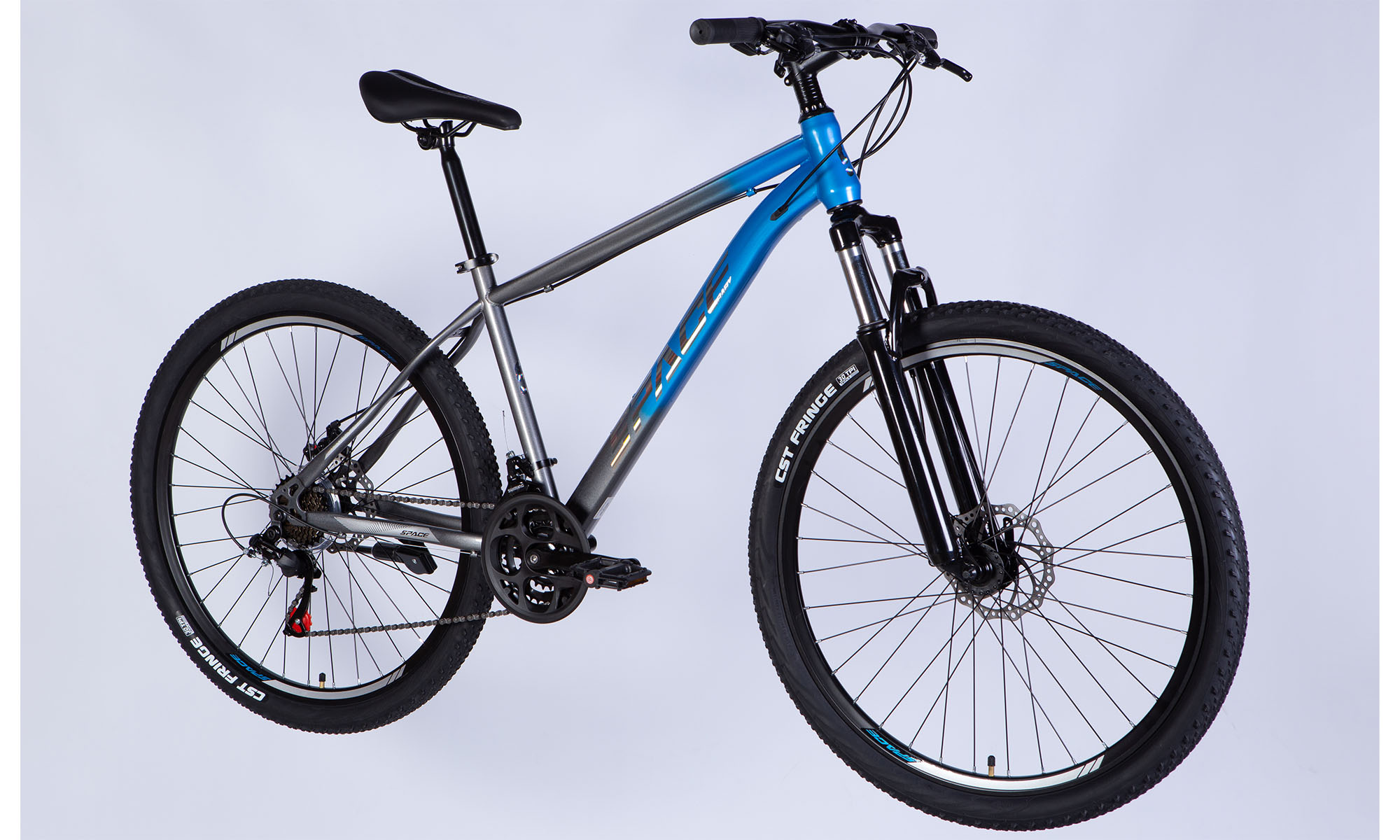 Велосипед SPACE MARS DD FR 27.5", ST, размер M, рама 17", 2025, сине-серебристый 7